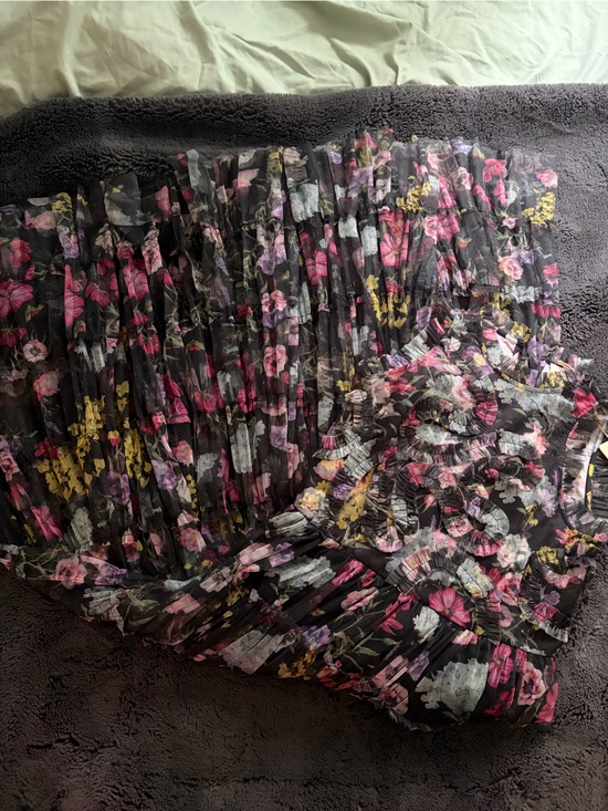 Anthropologie Dresses & Skirts - Anthropologie Whimsy Let Me Be Black Floral Tiered Ruffle Maxi Dress